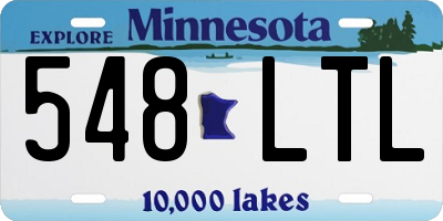 MN license plate 548LTL