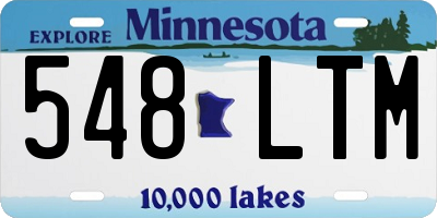 MN license plate 548LTM