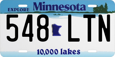 MN license plate 548LTN