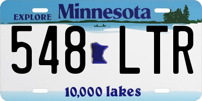 MN license plate 548LTR