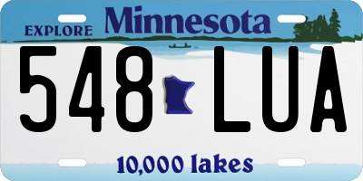 MN license plate 548LUA