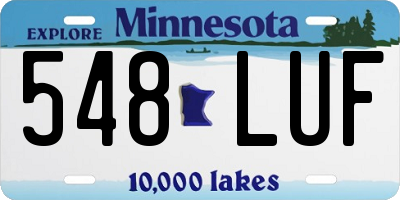 MN license plate 548LUF