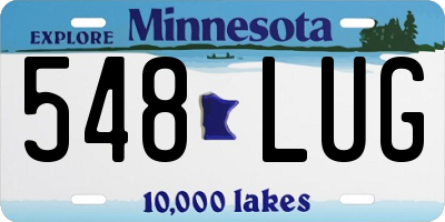 MN license plate 548LUG
