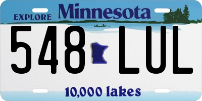 MN license plate 548LUL