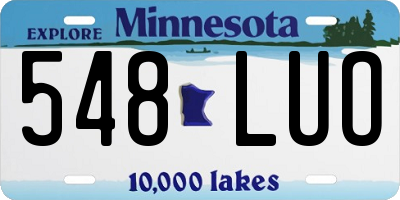 MN license plate 548LUO