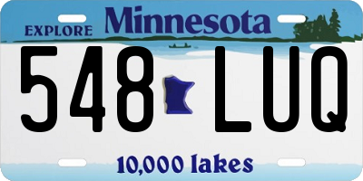 MN license plate 548LUQ