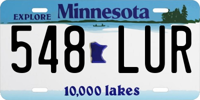 MN license plate 548LUR