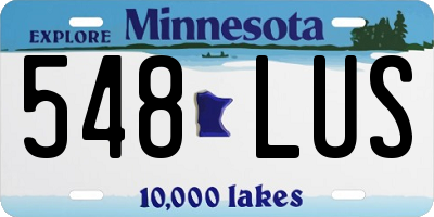 MN license plate 548LUS