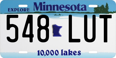 MN license plate 548LUT
