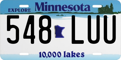 MN license plate 548LUU