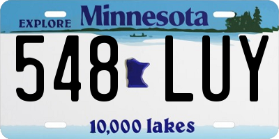 MN license plate 548LUY