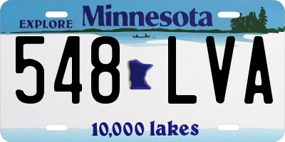 MN license plate 548LVA