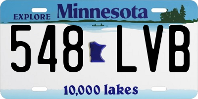 MN license plate 548LVB