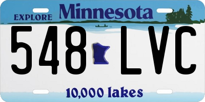 MN license plate 548LVC