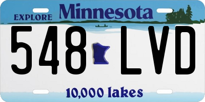 MN license plate 548LVD