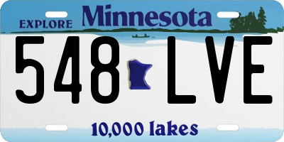 MN license plate 548LVE