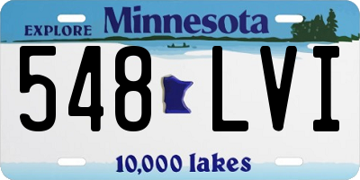 MN license plate 548LVI