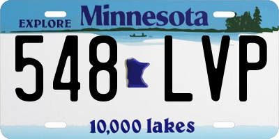 MN license plate 548LVP