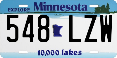 MN license plate 548LZW