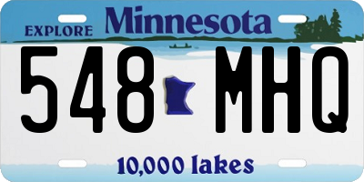 MN license plate 548MHQ