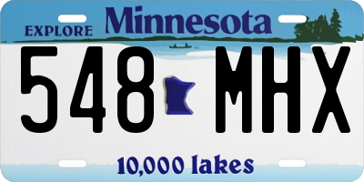 MN license plate 548MHX