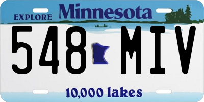 MN license plate 548MIV