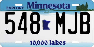 MN license plate 548MJB