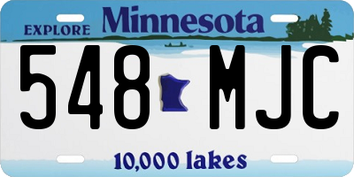 MN license plate 548MJC