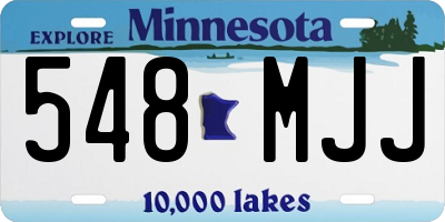 MN license plate 548MJJ