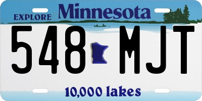 MN license plate 548MJT