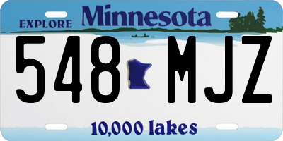 MN license plate 548MJZ