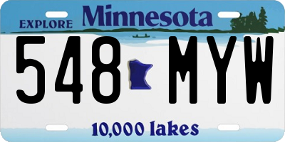 MN license plate 548MYW
