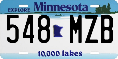 MN license plate 548MZB
