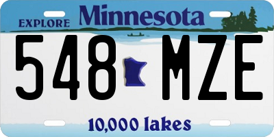 MN license plate 548MZE