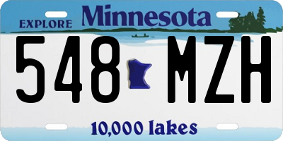 MN license plate 548MZH
