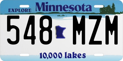 MN license plate 548MZM