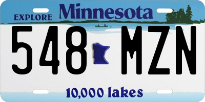 MN license plate 548MZN