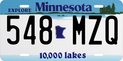 MN license plate 548MZQ