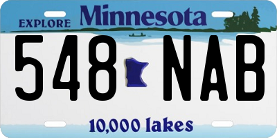 MN license plate 548NAB