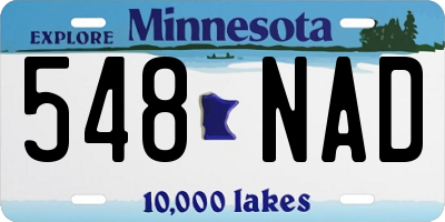 MN license plate 548NAD