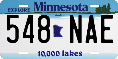 MN license plate 548NAE