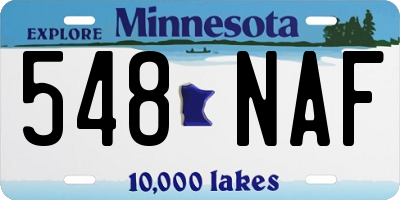MN license plate 548NAF