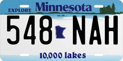 MN license plate 548NAH