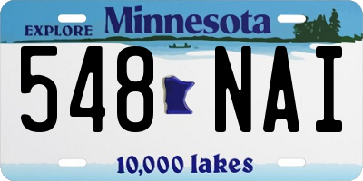 MN license plate 548NAI