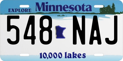 MN license plate 548NAJ