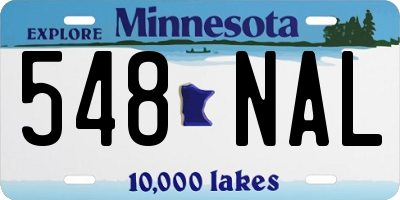MN license plate 548NAL