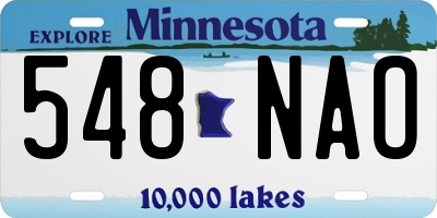 MN license plate 548NAO