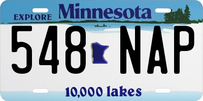 MN license plate 548NAP
