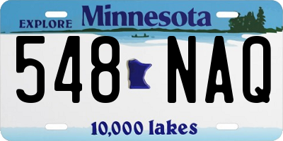 MN license plate 548NAQ