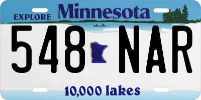 MN license plate 548NAR
